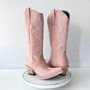 Lane Gallatin Womens Cowboy Boots 8 Pink Cowgirl Western Mid Calf Pointed Toe